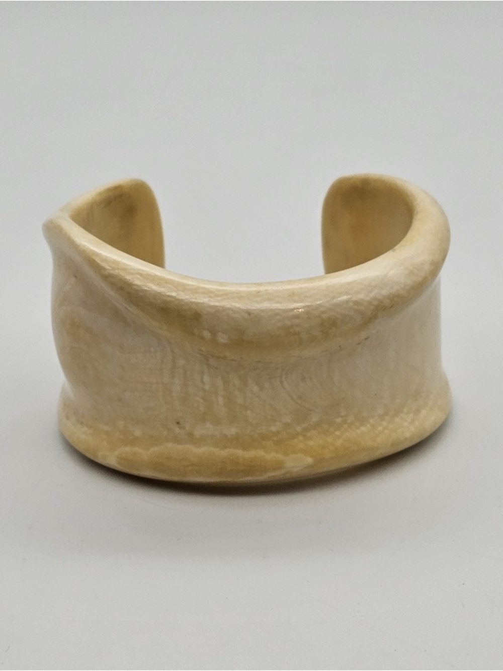 rare early Elsa Peretti Bone Cuff 70s Tiffany Halston attributed carved bracelet